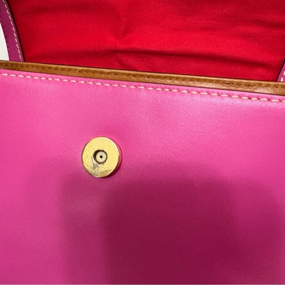 Dooney & Bourke | Pink and Brown Leather Crossbody Bag - Picture 4 of 10